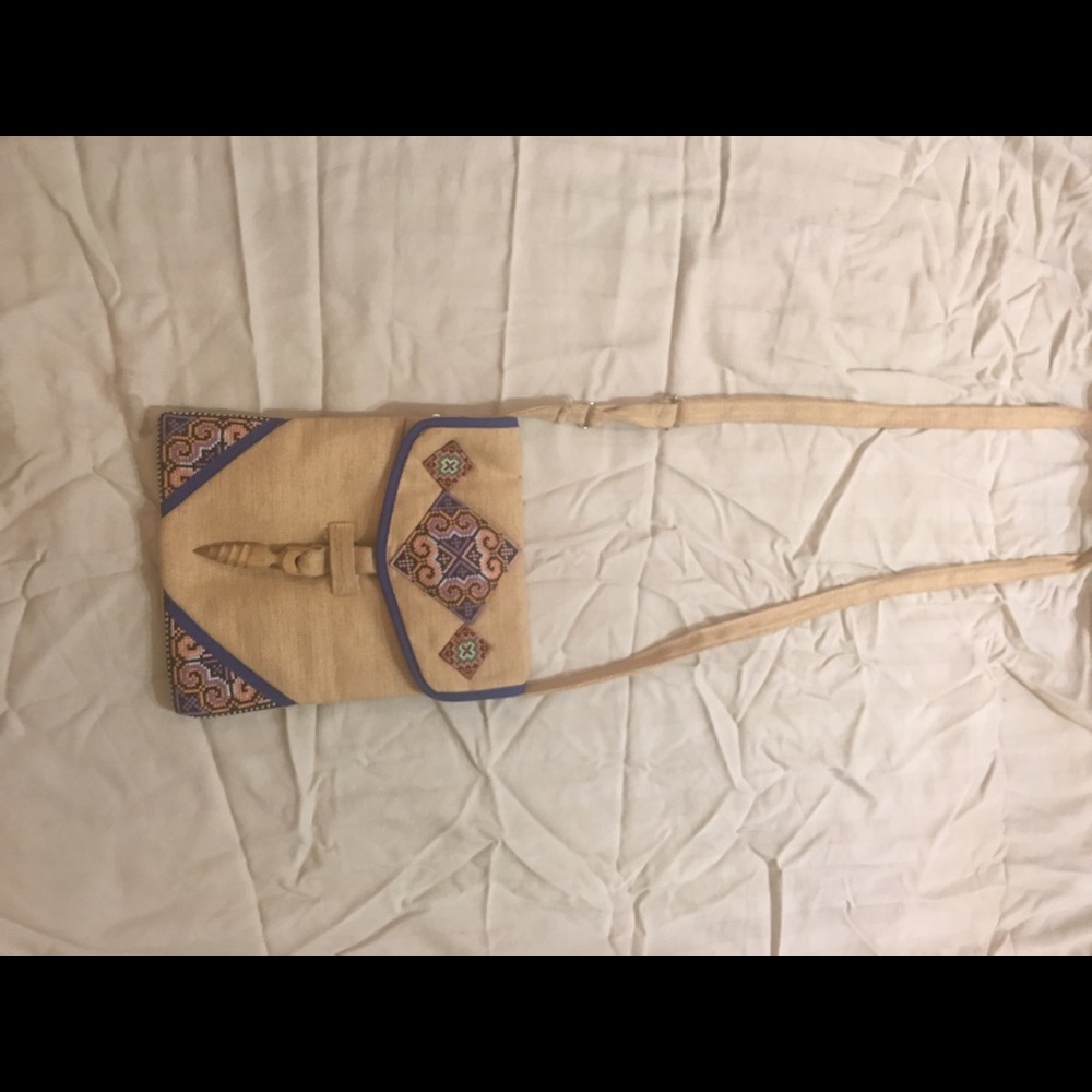 Natural materials handmade bag